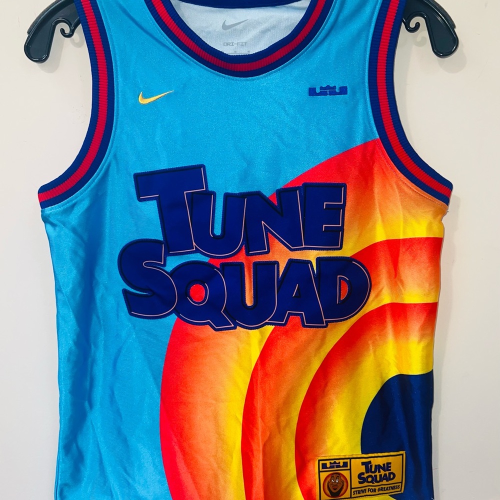 Nike Basketball Jersey Kids Medium Blue Space Jam LeBron James Tune Squad 6